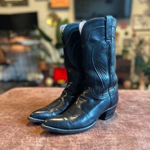 Lucchese black cowgirl/cowboy boot, handmade, real leather